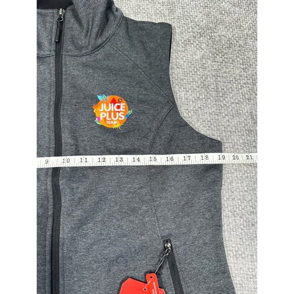 North Face Vest Womens Medium Gray Ridgeline Slim Fit Full Zip Soft Shell Logo - Picture 7 of 11